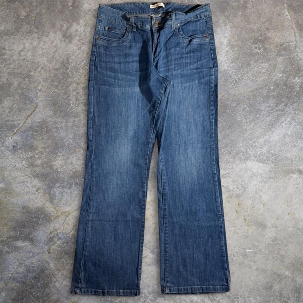 Vintage Y2K Lee low rise bootcut‎ jeans blue denim womens size 16M mcbling